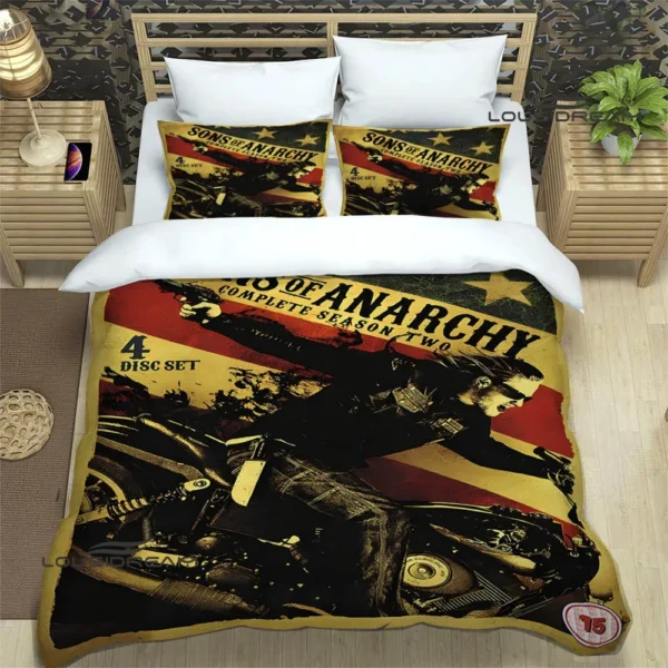 Sons of Anarchy Retro printed Bedding Sets exquisite supplies set duvet cover bed comforter set bedding set luxury birthday gift 5