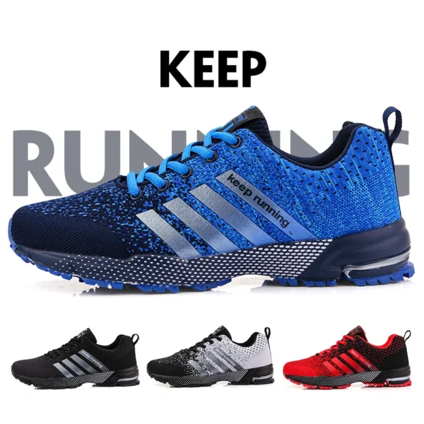 Men Running Shoes Mesh Fashion Sneakers Breathable Casual Sport Shoes Outdoor Walking Jogging Tennis Shoes Athletics Plus Size 1