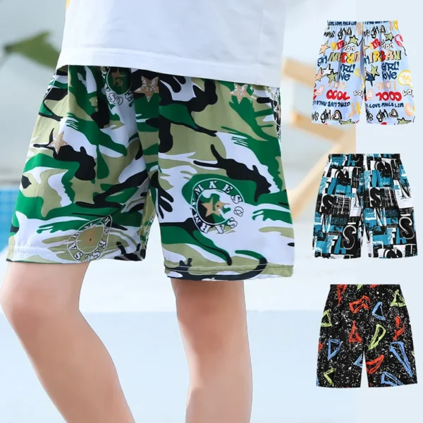 Teenager Boy Swim Shorts 2 3 4 5 6 7 8 9 10 11 Years Beach Wear Short Pants Green Camouflage Toddler Board Short Swiming Trunks 1