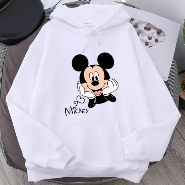 Disney Cartoon Print Sweatshirt Frauen Lustige Hip Hop Mickey Maus Druck Herbst Und Winter Mode Harajuku Stil Hoodie 6