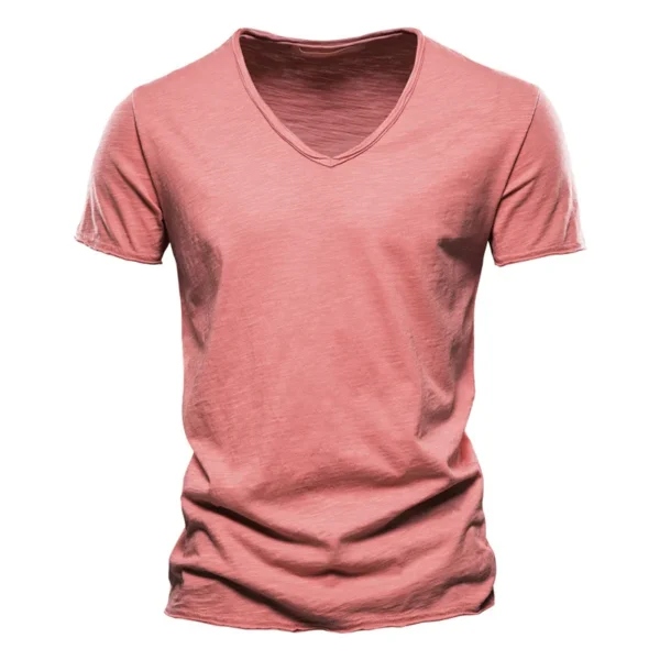 2024 Fashion Men's t Shirt S-5XL Solid Color Pure Cotton Short-Sleeved Top 9 Colors Summer Leisure Sports Quality Clothing 4