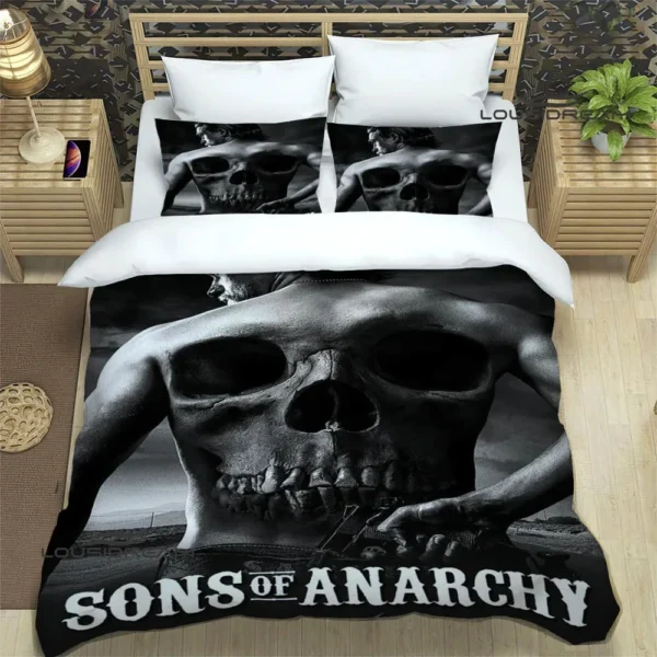 Sons of Anarchy Retro printed Bedding Sets exquisite supplies set duvet cover bed comforter set bedding set luxury birthday gift 2