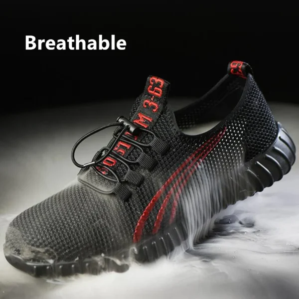 Indestructible Shoes Men and Women Work Shoes with Steel Toe Puncture-Proof Lightweight Breathable Safety Shoes Soft Sneakers 6