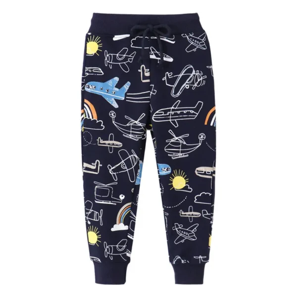 Jumping Meters New Arrival Excavators Boys Trousers Pants For Autumn Winter Cartoon Characters Print Fashion Baby Sweatpants 4