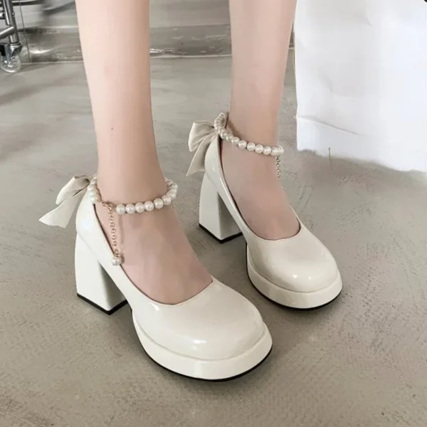 Women's Shoes 2023 New Fashion Pu Leather Women's High Heels Party Wedding Shoes 5