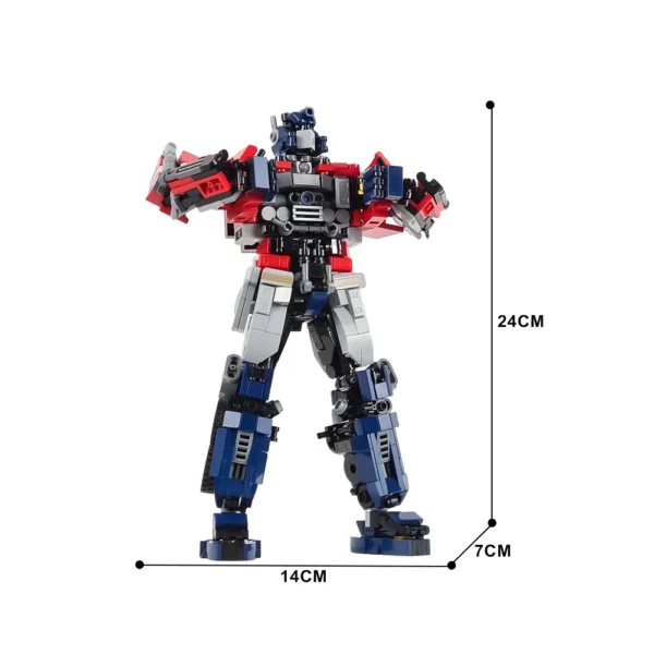 830PCS MOC-157017 Transformation Robot Car Toys Building Blocks Sport Car 2 In 1 Mecha Warrior Bricks Gift For Kid Children 2