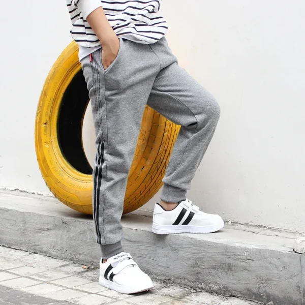 Boy Pants Korean Style Fashion Spring Autumn Cotton Sport Pants Teens Adolescent Sweatpant 10 12 Years Kids Leisure Trousers 3