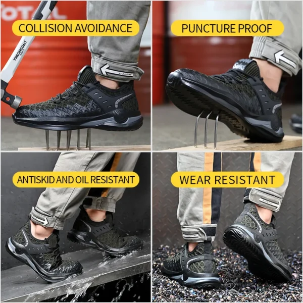 Size 50 Steel Toe Boots For Men Indestructible Safety Work Shoes Lightweight Steel Toe Sneakers Puncture Proof  Male Footwear 3