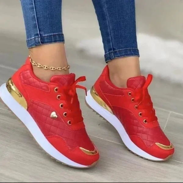 2024 Women's Mesh Sneakers Patchwork Lace Up Flat Shoes for Women Lightweight Female Shoes Classic Versatile Zapatillas De Mujer 2