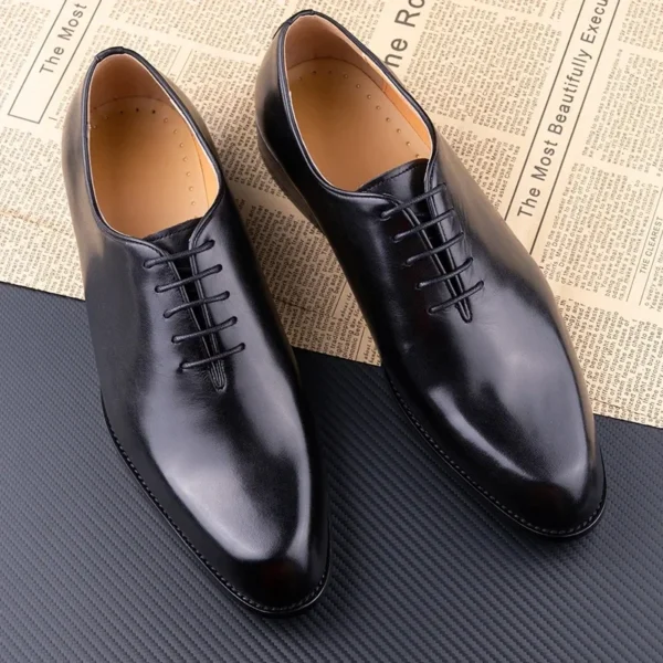 Successful Men's Leather Shoes High Quality Handmade Oxford Casual Business Office Work Shoes For Gentalman Lace Up Comfortable 6