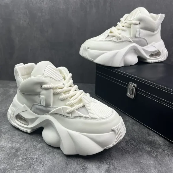 2024 Spring New Fashion Air Cushion Height Increasing Men's Retro Niche Versatile Trendy Casual Sneakers Daddy Shoes 3