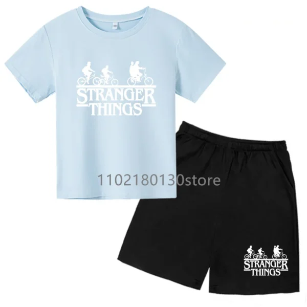 Summer Boys Girl Cotton Hugo T-Shirt Set Children Clothes Kids Short Sleeve T Shirt Shorts Tracksuit Sports Suit 2 Piece Sets 6