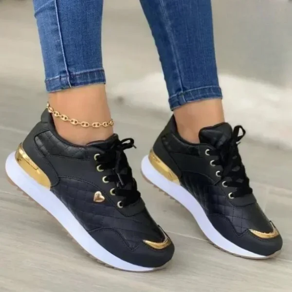 2024 Women's Mesh Sneakers Patchwork Lace Up Flat Shoes for Women Lightweight Female Shoes Classic Versatile Zapatillas De Mujer 4