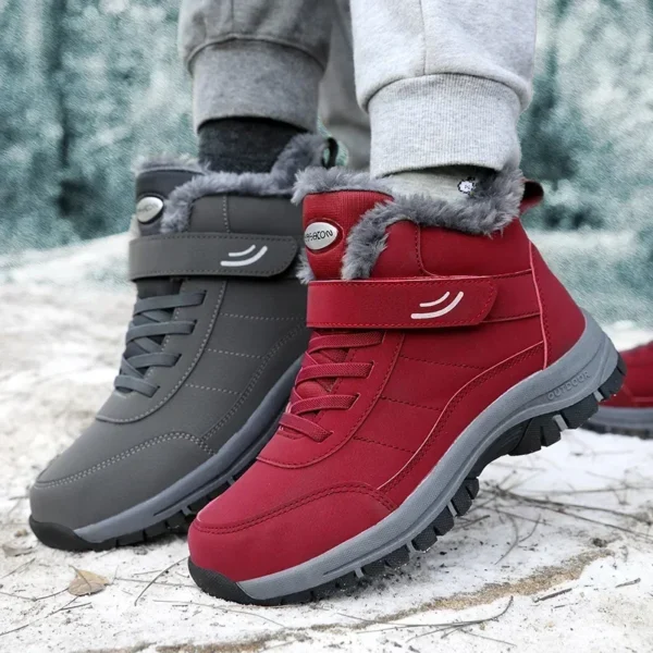 Women Men Ankle Boots Waterproof Warm Snow Boots Women Non-slip Hiking Shoes Men Sneaker Comfortable Couple Shoes Women2024 1