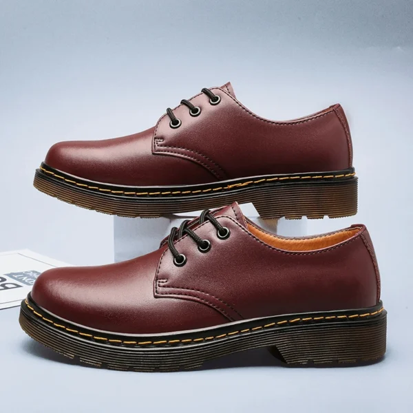 British Style Luxury Outdoor Shoes Brand Thick Bottom Oxford Shoes Lace Up Safety Shoes Beef Tendon Outsole Work Shoes Casual 3