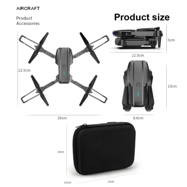 GEETHA E99 RC Drone 4K Professinal With Wide Angle Dual HD Camera Foldable RC Helicopter 5G WIFI FPV One Key Return 6