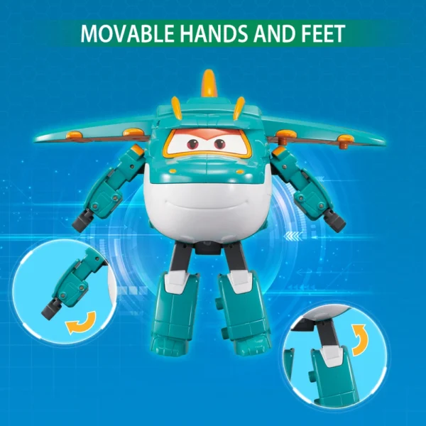 Super Wings Transforming TINO 5 Inches 3 Modes Dinosaurs,Robot,Airplane Deformation Transformation Action Figure Kid Toy Gift 4