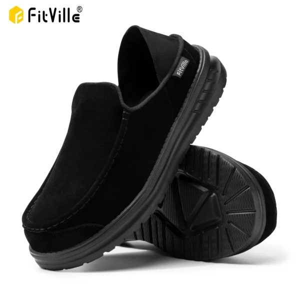 FitVille Men's Shoes Wide Width Casual Shoes Sneakers Lightweight Breathable Non-Slip for Swollen Feet Pain Relief Walking Shoes 1