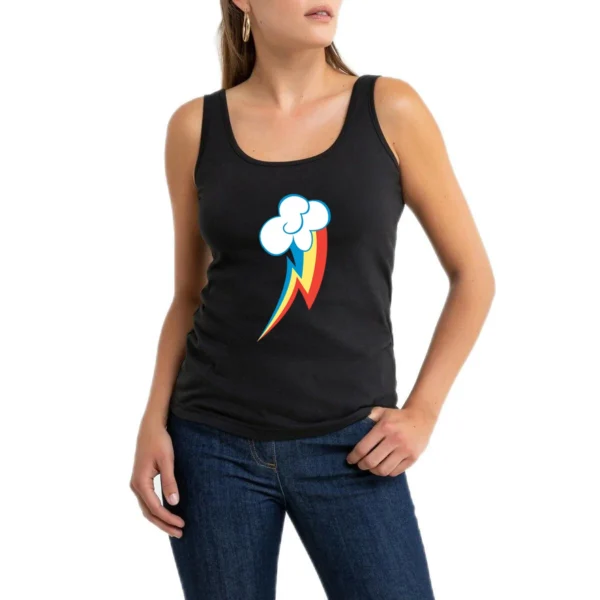 Rainbow Dash Graphics Cutie Sexy Tank Tops Street Fashion Funny Rock Sleeveless Tee Shirt Girl's Cotton Sports Fitness Camisole 4