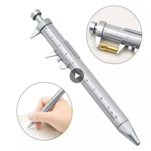 Ballpoint Pen Vernier Caliper 0-100MM Tool Silver Vernier Caliper Multifunctional Creative School Gift Stationery Marker Gel Pen 1