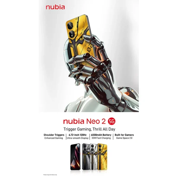 Global Version Nubia Neo 2 5G smartphone 6000mAh long-lasting battery 6.72 FHD+ Hole 120Hz 50M NFC 6