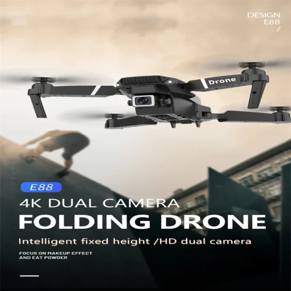 Professional E88 Drone 4k HD Aerial Camera WiFi FPV Foldable Quadcopter Children's Toy Gift RC Helicopter 2