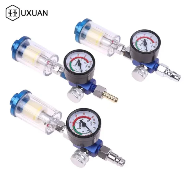 Spray Gun Air Regulator Gauge In-line Oil Water Trap Filter Separator JP/EU/US Adapter Pneumatic Tools For Airbrush 1