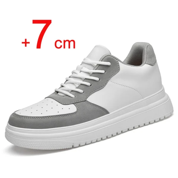 Men's Sneakers Elevator Shoes Invisible Inner Height Increasing 7CM Summer Tennis Men Sports Shoes Heighten Increased Shoes 6