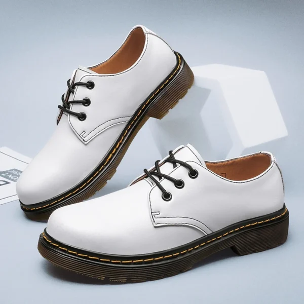 British Style Luxury Outdoor Shoes Brand Thick Bottom Oxford Shoes Lace Up Safety Shoes Beef Tendon Outsole Work Shoes Casual 4