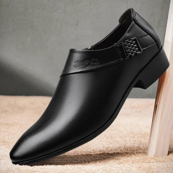 Luxury Men Leather Shoes Formal Dress Shoes for Male Plus Size Party Wedding Office Work Shoes Slip on Business Casual Oxfords 1