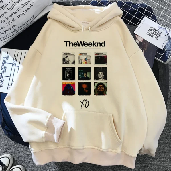 the Weeknd hoodies women vintage Fleece Hood sweatshirts women japanese Pullover 1