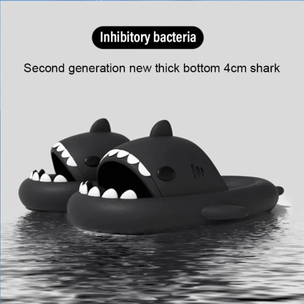 Summer Women Shark Slippers Men EVA Solid Color Slides Adults Fashion Thick Soles Flip Flops Couples Outdoor Non-slip Sandals 2