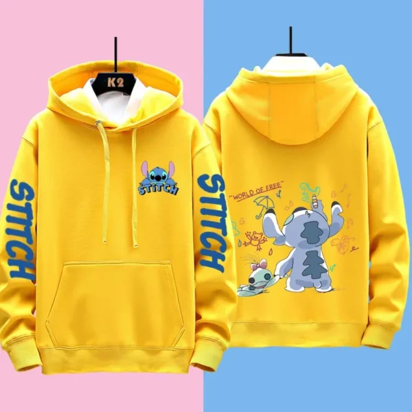 Disney Stitch Different Couple Outfits for Men and Women Casual Sweatshirts Hooded Jackets and Clothes 3