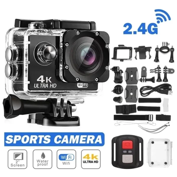 Action Camera Ultra HD 4K/30fps WiFi 2.0-inch 170D Underwater Waterproof Helmet Video Recording Cameras Sport Cam 1