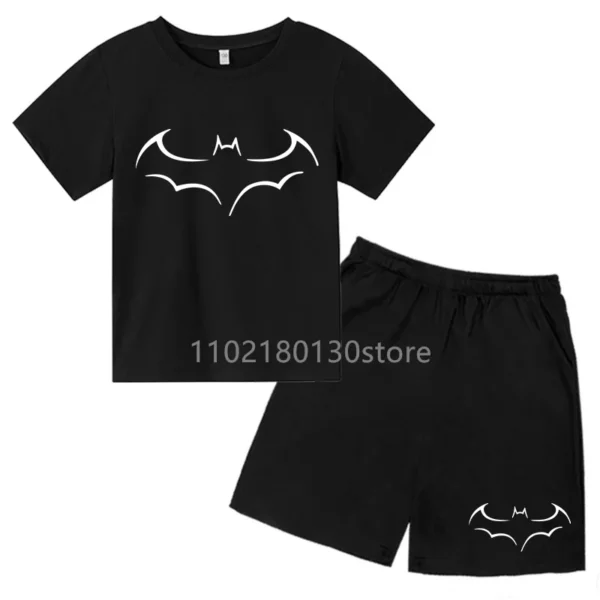 Kids Summer Leisure Letter Print Soft T-shirts+Pants 2pcs Suits 2-13 Years Boys Girls Sports Streetwears Children Clothes Sets 1