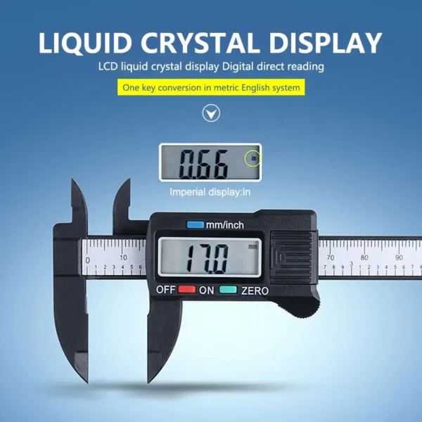 Digital Caliper Electronic Plastic Calipers Vernier Measuring Tools Carpentry Tool Ruler Large Screen Pachometer Digital Caliber 5