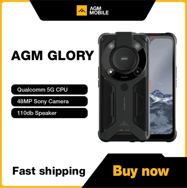 AGM Glory 5G Rugged 8G+256G Android 11 NFC 6200mAh Arctic Battery 6.53" Smartphone 1