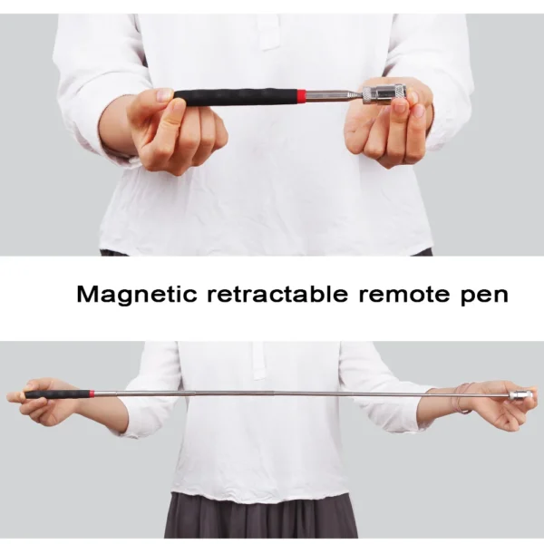 Telescopic Magnetic Pen with Light Portable Magnet Pick-Up Tool Extendable Long Reach Pen Tool for Picking Up Screws Nuts Bolt 3