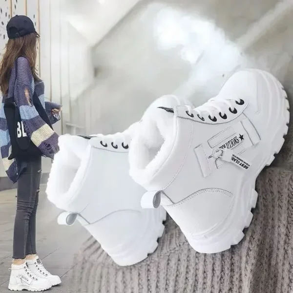 Winter Ladies Shoes 2021 Lace Up Women Sneakers Snow Ankle Boots Waterproof Warm Platform Botas Woman Footwear Botas De Mujer 3