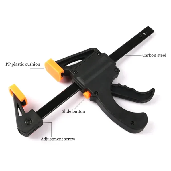 DIY Carpentry Gadget Hand Tools Woodworking Work Bar F Clamp Clip Kit Quick Ratchet Release Speed Squeeze WoodWorking 4