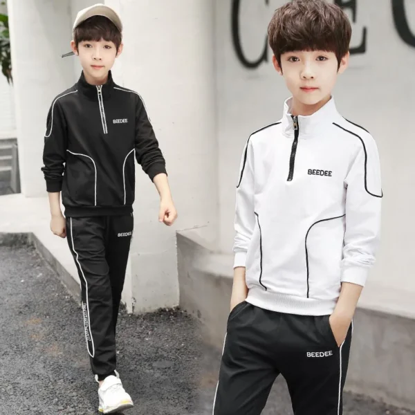 Spring Autumn Teenager Boys Clothing Sets Child Fashion Letter Sweatshirt + Pants 2Pcs Kids Tracksuit 4 5 6 7 8 9 10 11 12 Years 3