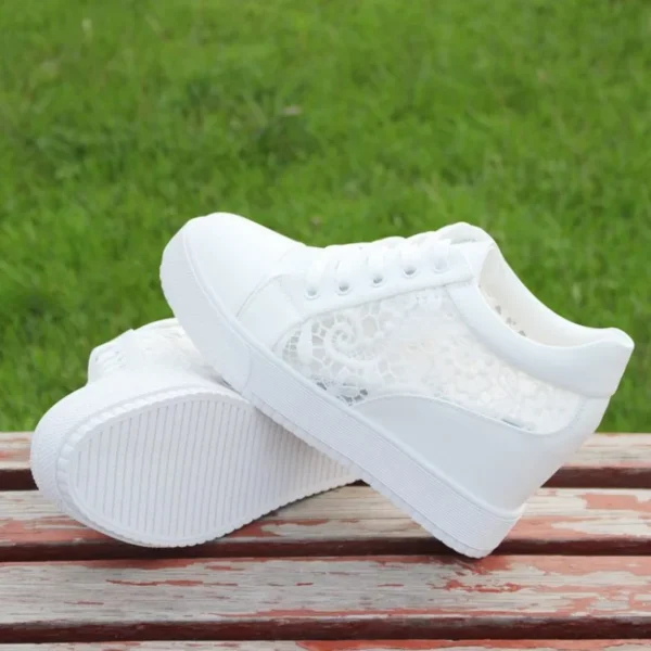 New White Hidden Wedge Heels Sneakers Casual Shoes Woman High Platform Shoes Women's High Heels Wedges Shoes for Womenbn 5