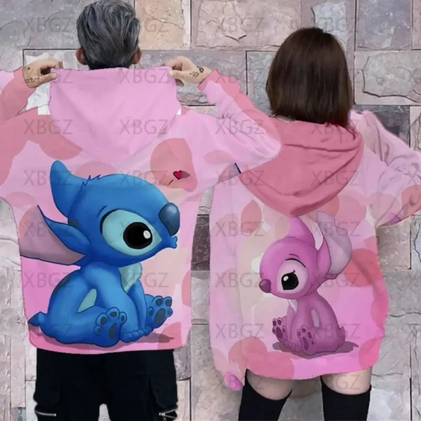 Couple Outfit Sweatshirt Woman Children's Hoodie Men's Minnie Mouse Hoodies Print Top Disney Women Clothing Fashion Sweatshirts 2