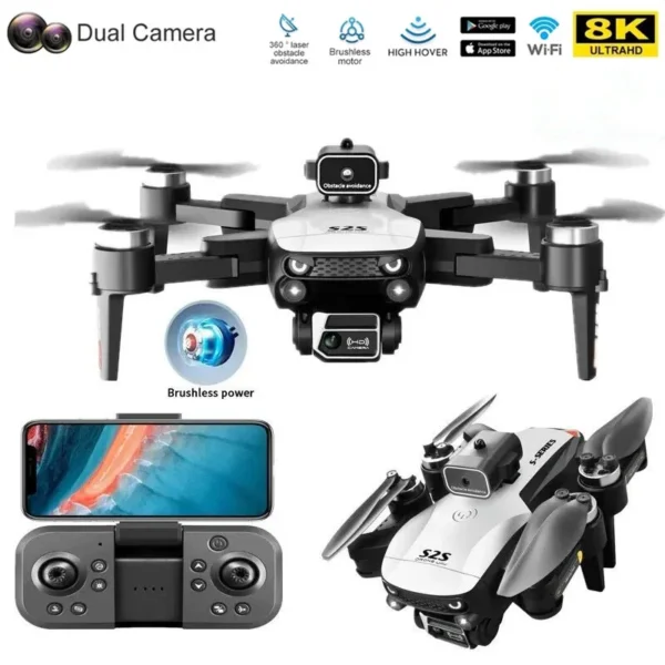 Kf S10995ade59744502bfe641abc11ad6038 Dron Profesional S2s 8k Hd C Mara A Rea Wifi Fpv Flujo Ptico Sin Escobillas Evitaci