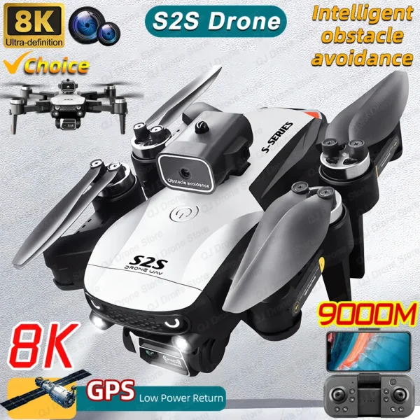 Kf S445c437de4694c3db629279528d0279bn Dron S2s 8k Profesional C Mara Dual Hd Sin Escobillas Evitaci N De Obst Culos Fotograf