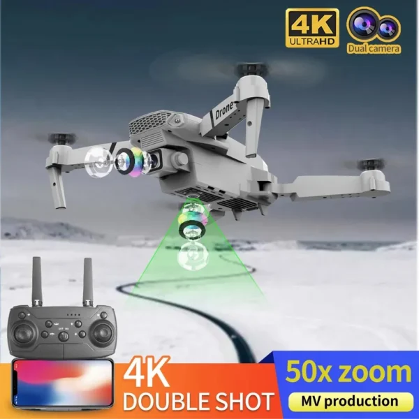 Kf S6924117d49b24176a524e75505d74ad6n Dron Profesional E88rc C Mara 4k Hd Wifi Fpv Rotaci N Libre De Aire De 360