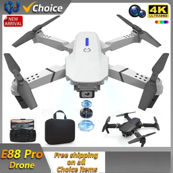 Kf Sd5766d985ba247c09738aed1ed77037fo E88 Pro Wifi Fpv Drone Gran Angular Dual Hd 4k 1080p C Mara Avi N Altura